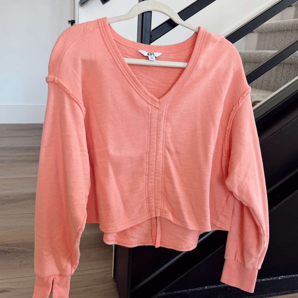 JoyLab Coral V-Neck Sweatshirt